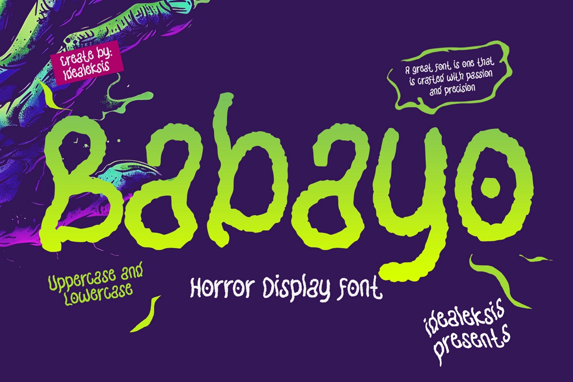 Babayo – Playful Horror Display Font