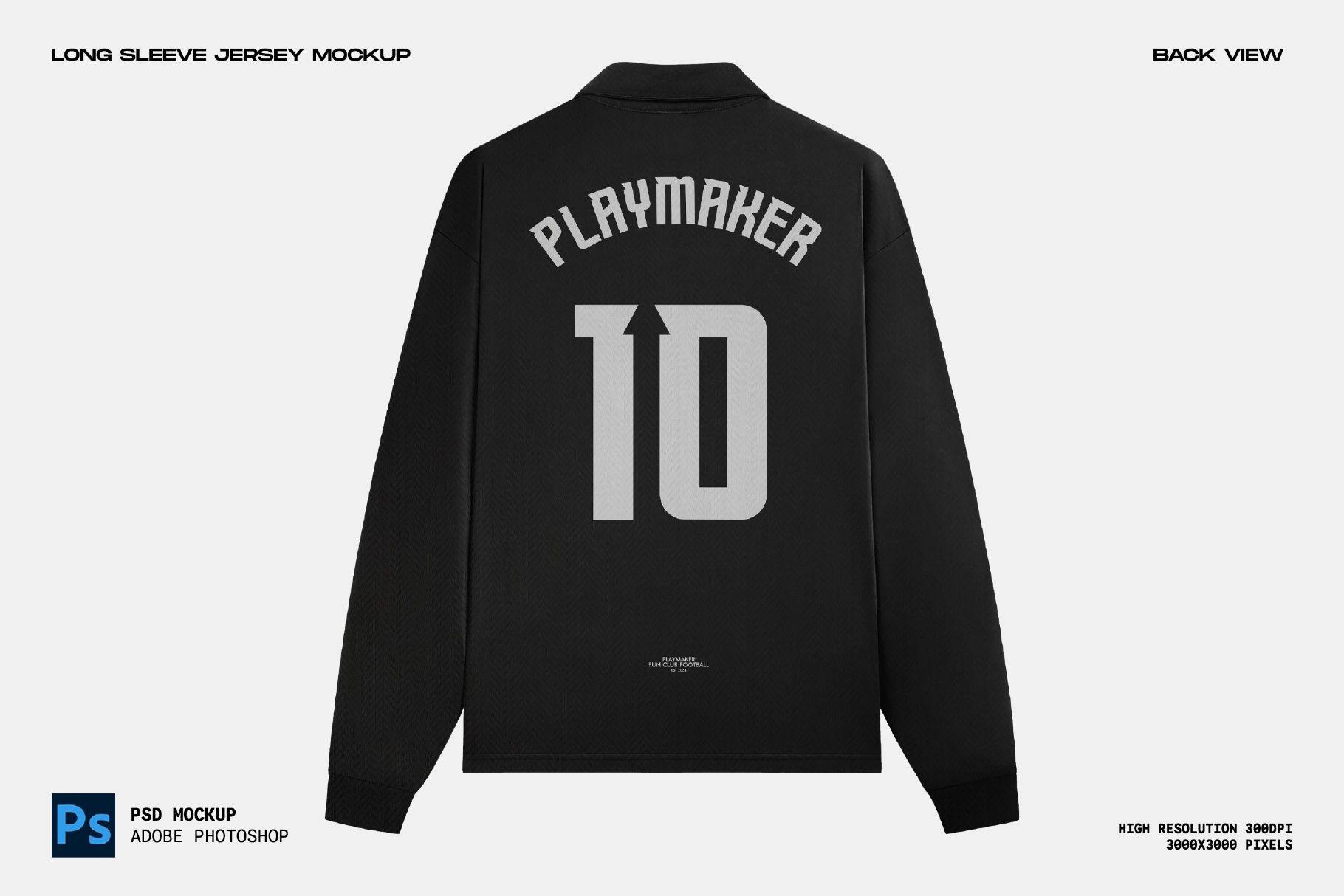 Long Sleeve Jersey Mockup - Back View