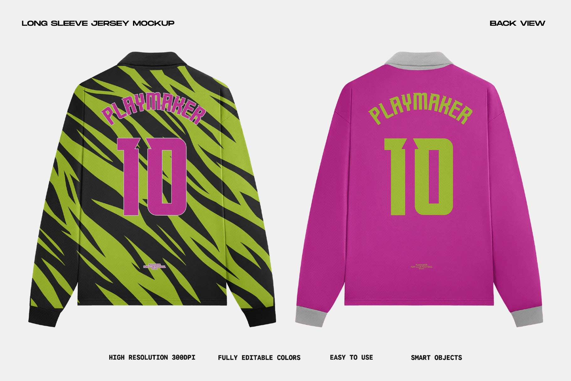 Long Sleeve Jersey Mockup - Back View