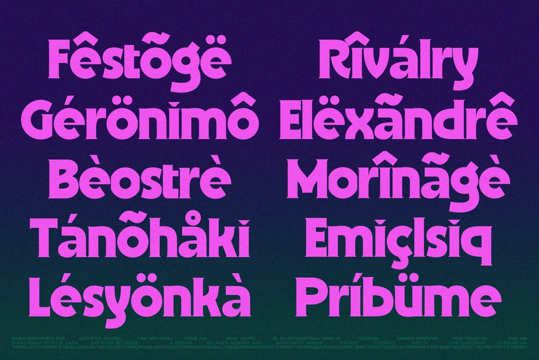 ROMIEN — Elegant Ligature Serif Font