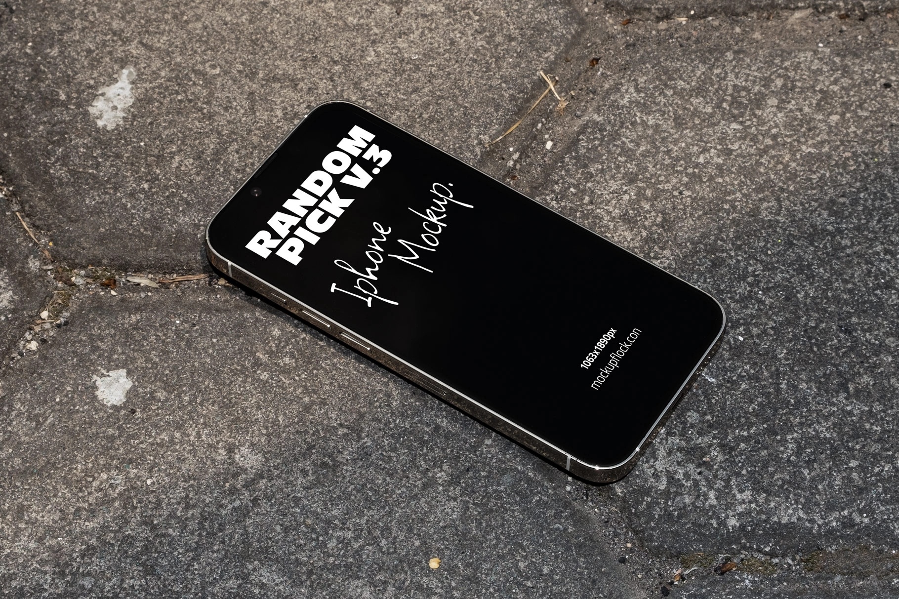 RP V.3 - Concrete Background Iphone Mockup