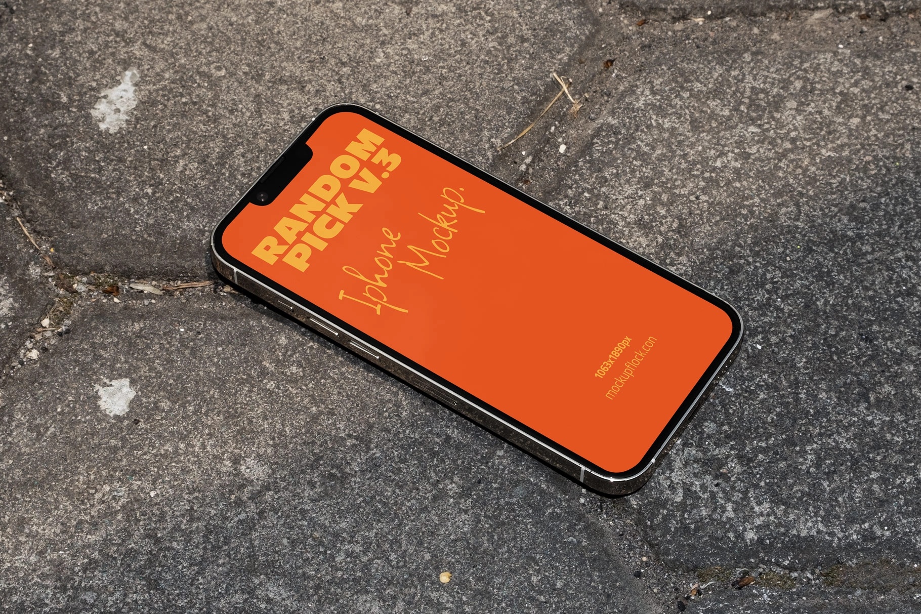 RP V.3 - Concrete Background Iphone Mockup