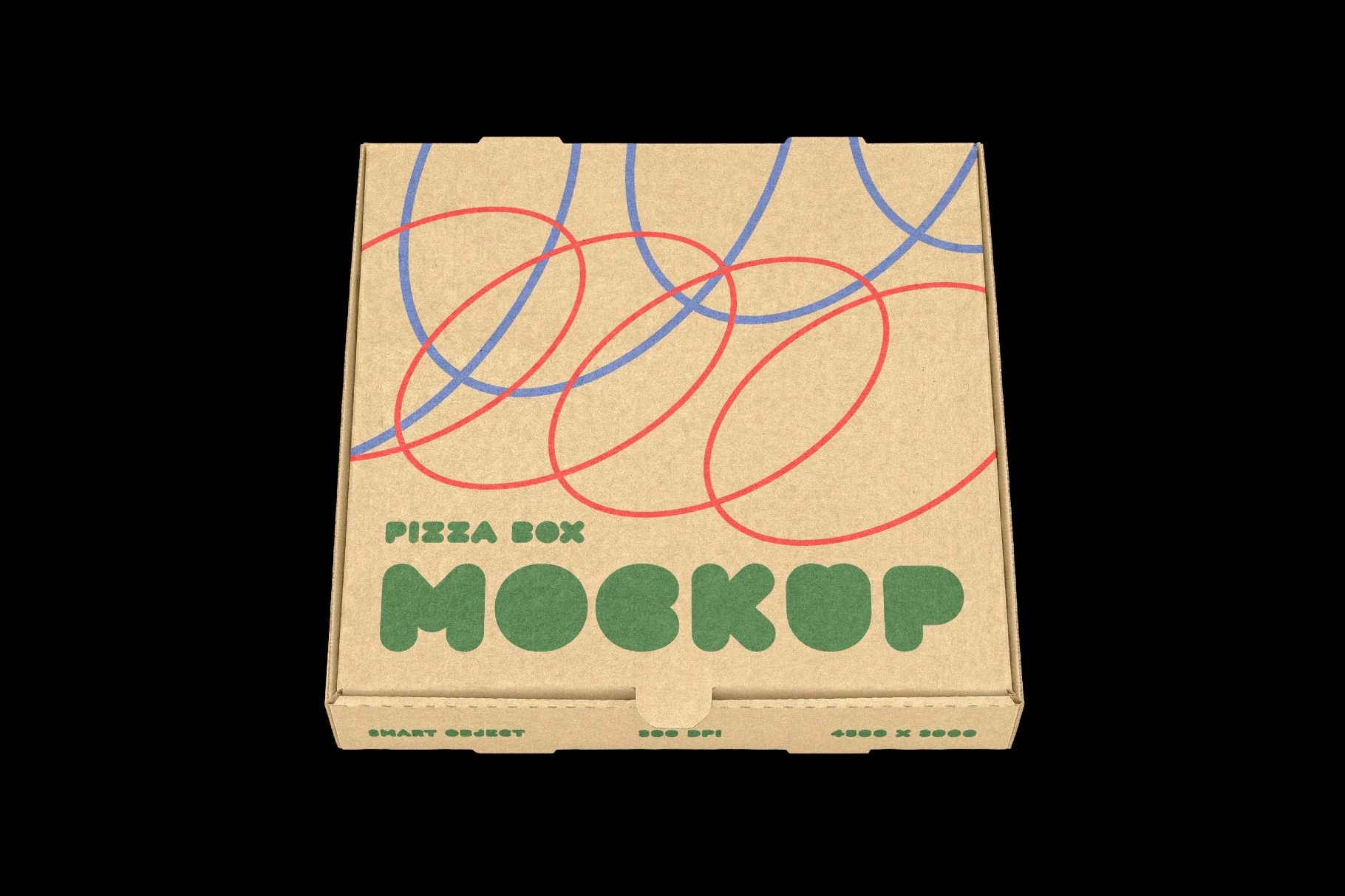 Cardboard Pizza Box Mockup