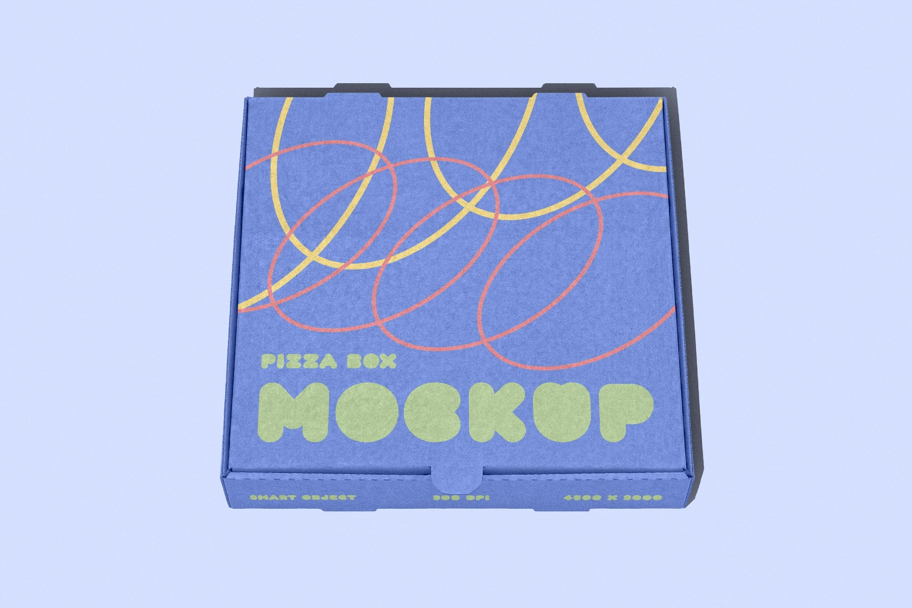 Cardboard Pizza Box Mockup