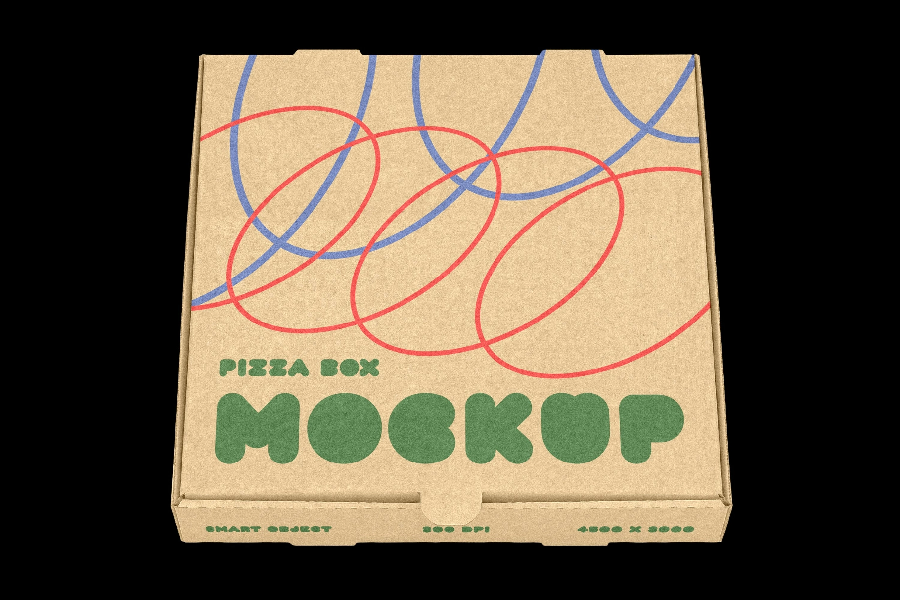 Cardboard Pizza Box Mockup