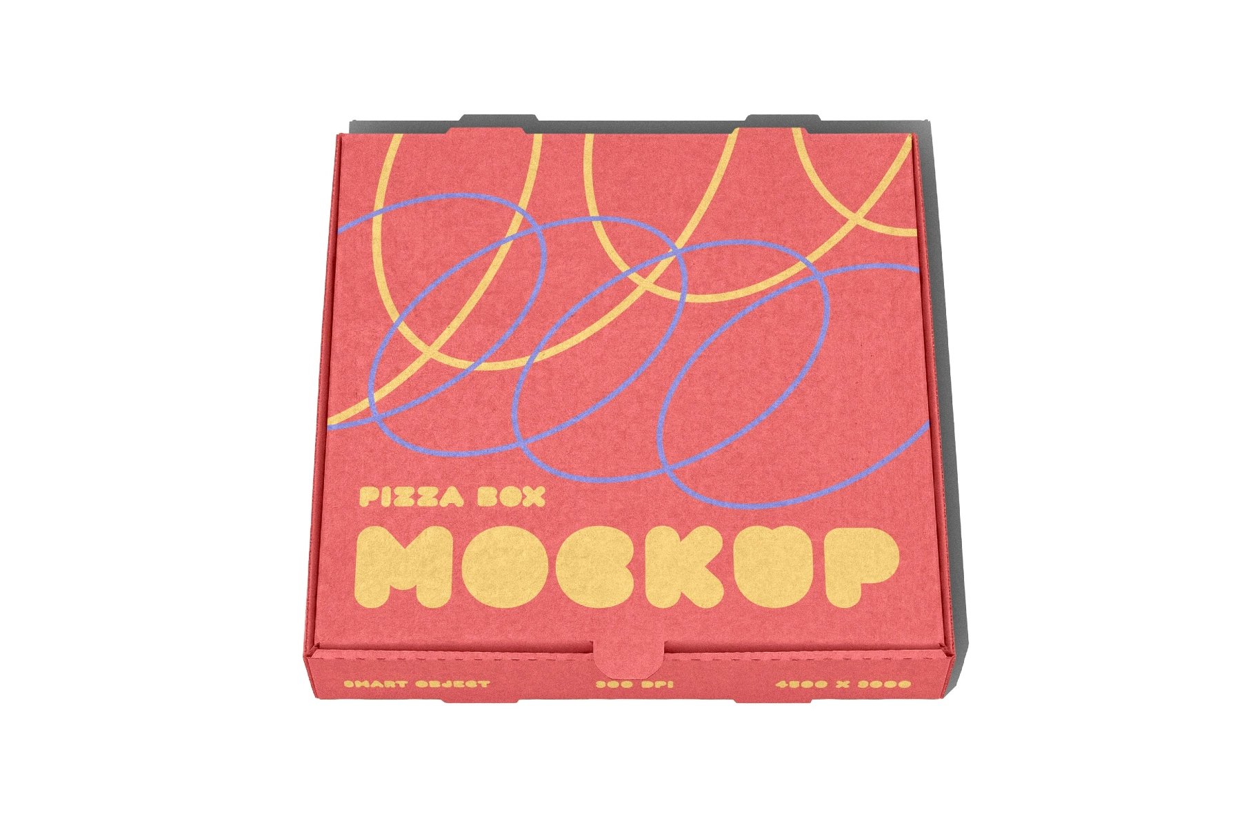 Cardboard Pizza Box Mockup