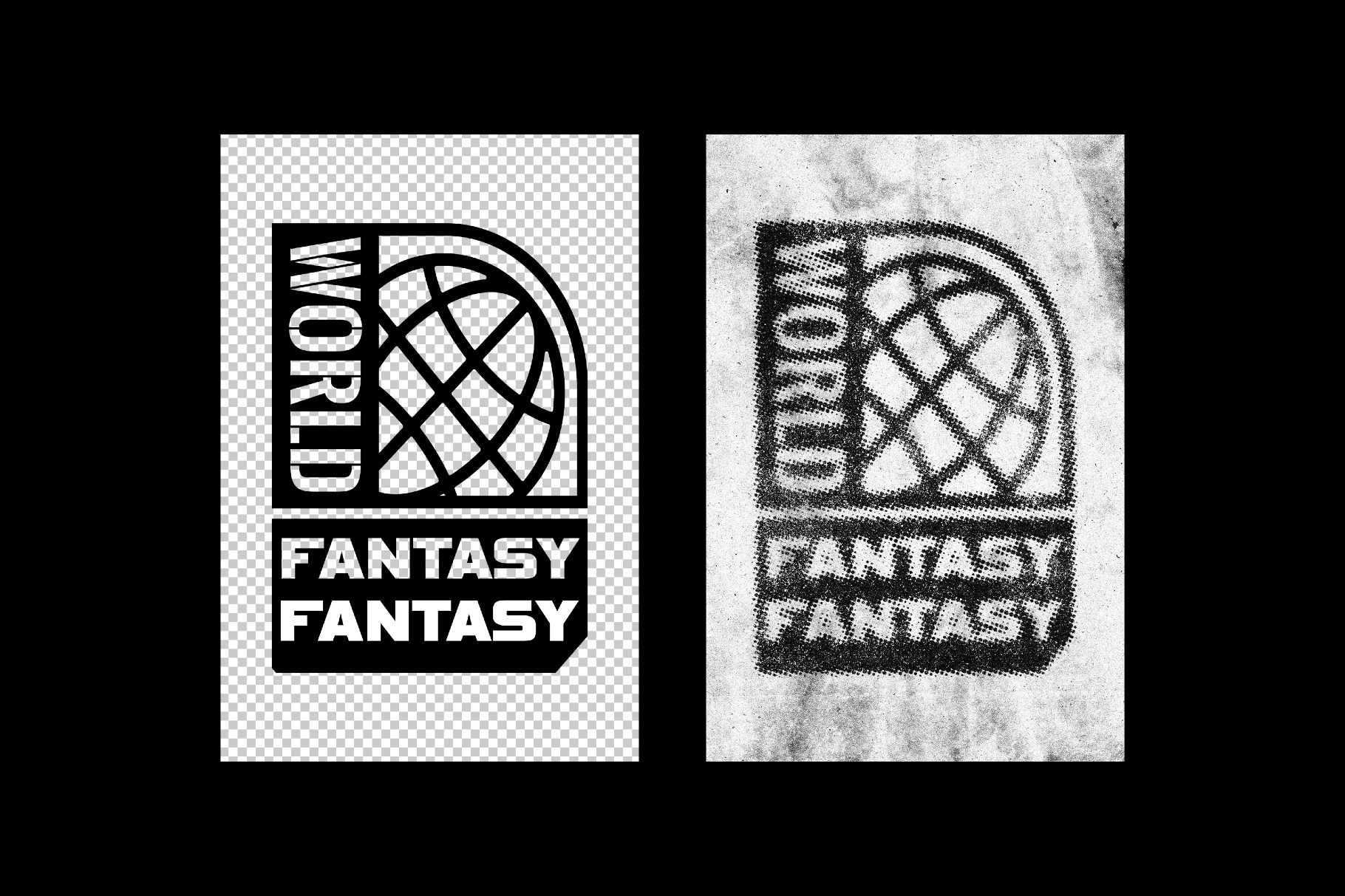 Grunge Halftone Text Effect