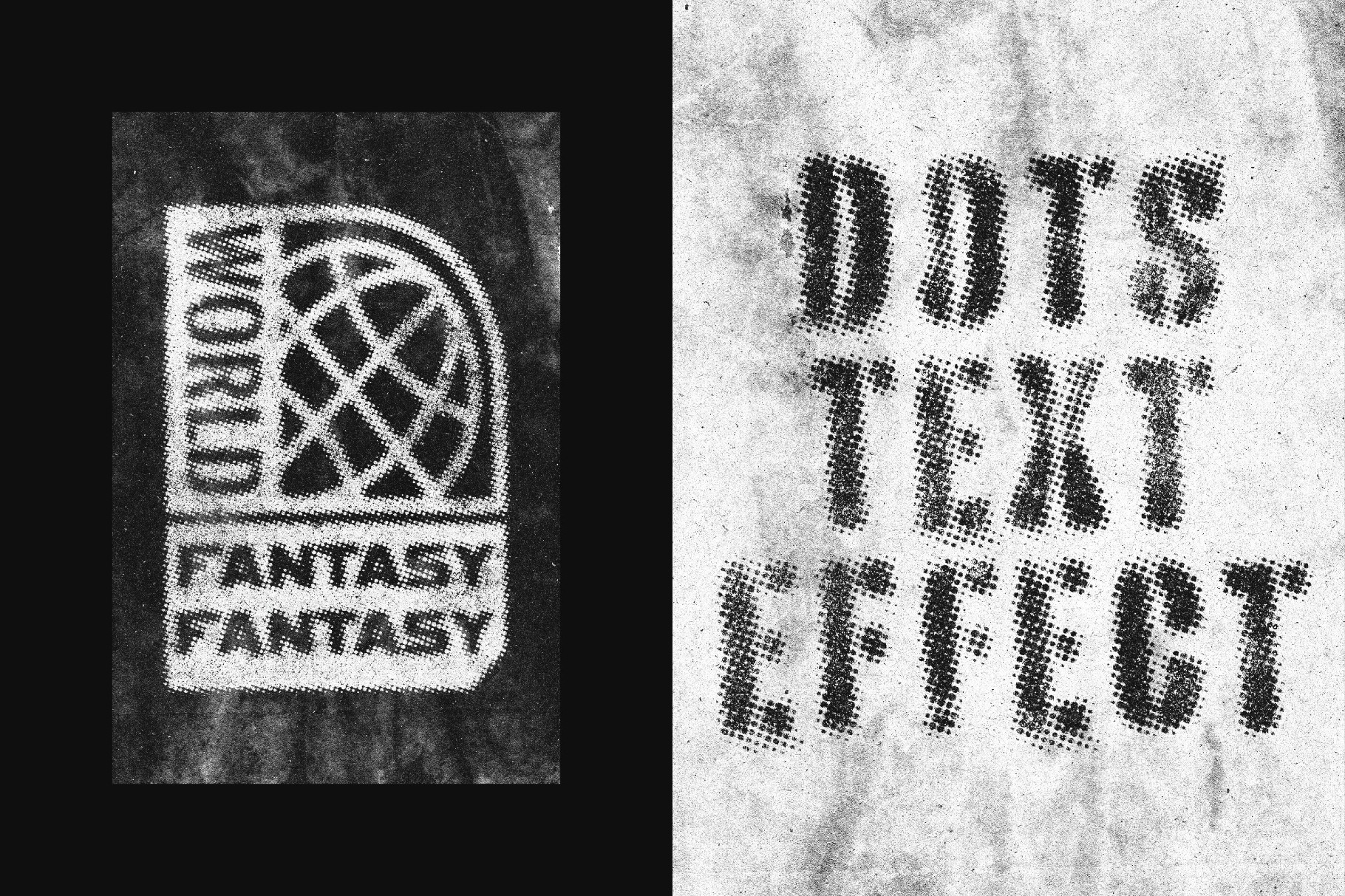 Grunge Halftone Text Effect