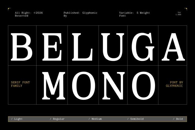 GC Beluga Mono - Elegant Modern Mono Serif Font