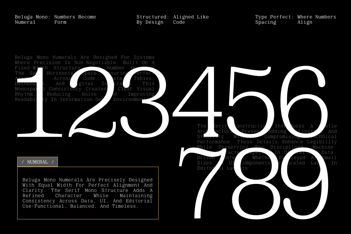 GC Beluga Mono - Elegant Modern Mono Serif Font