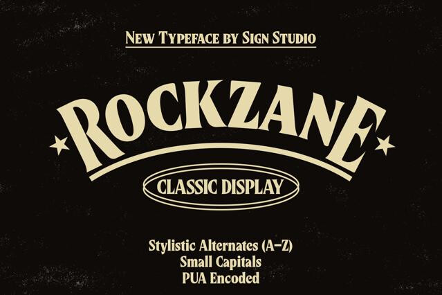 Rockzane — Vintage Display Serif Font
