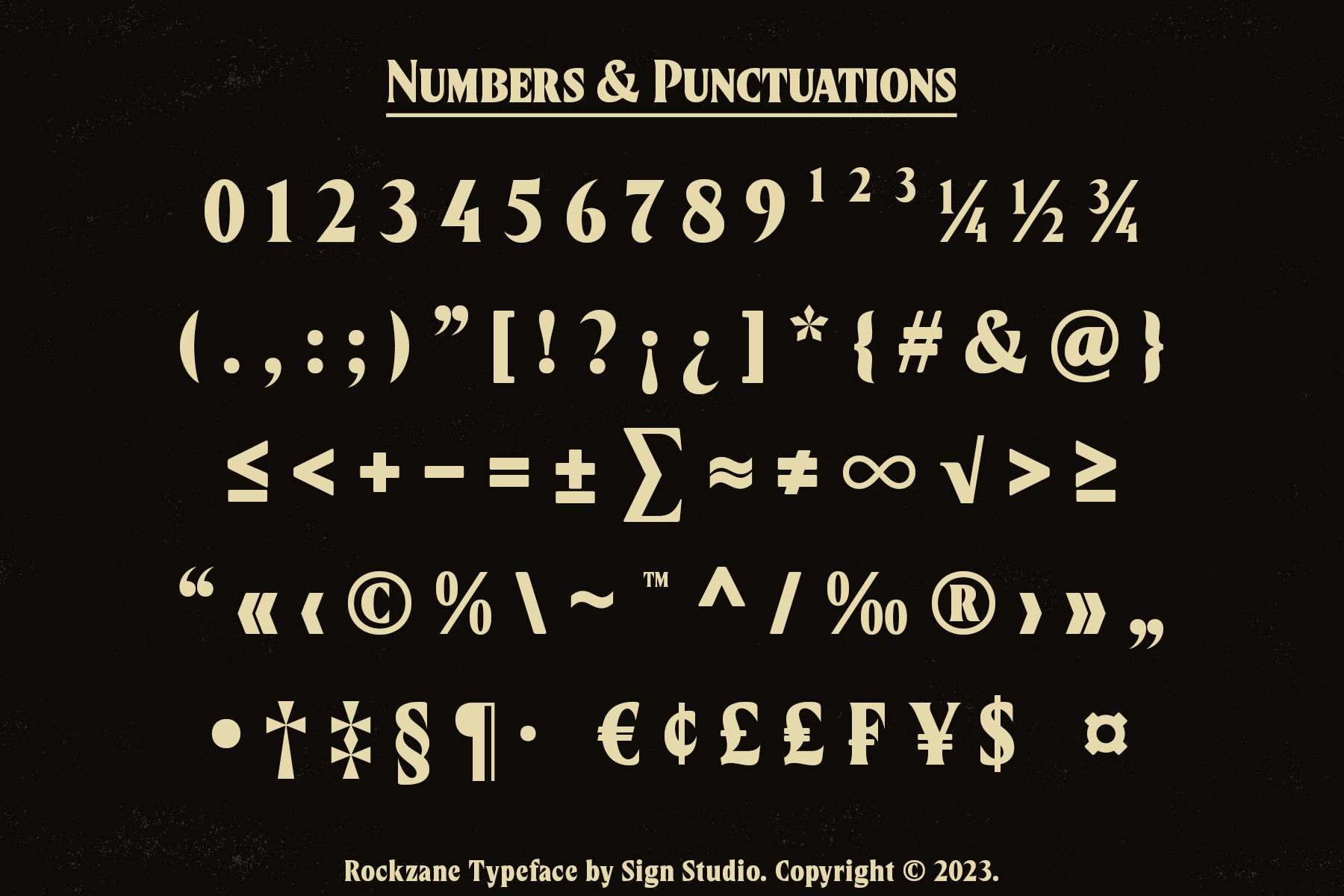 Rockzane — Vintage Display Serif Font