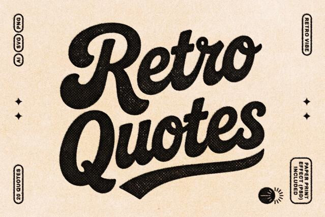Retro Quotes + PSD Effect