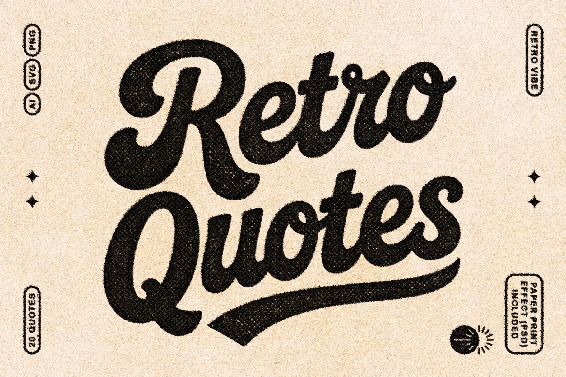 Retro Quotes + PSD Effect