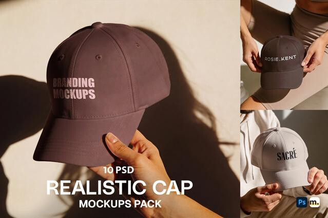Realistic Cap Mockup Pack