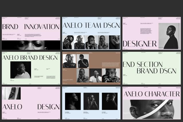 Brand Portfolio PowerPoint Template - Axelo