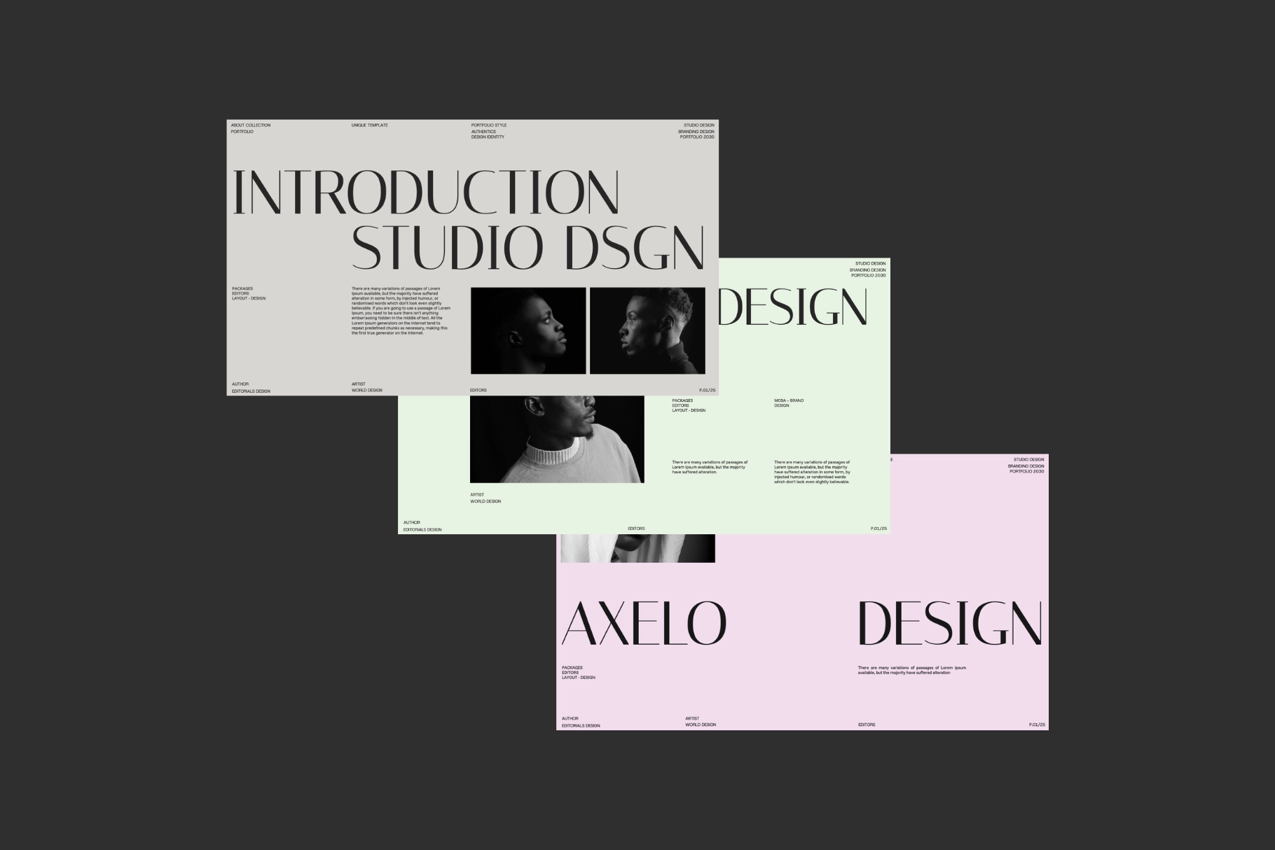 Brand Portfolio PowerPoint Template - Axelo