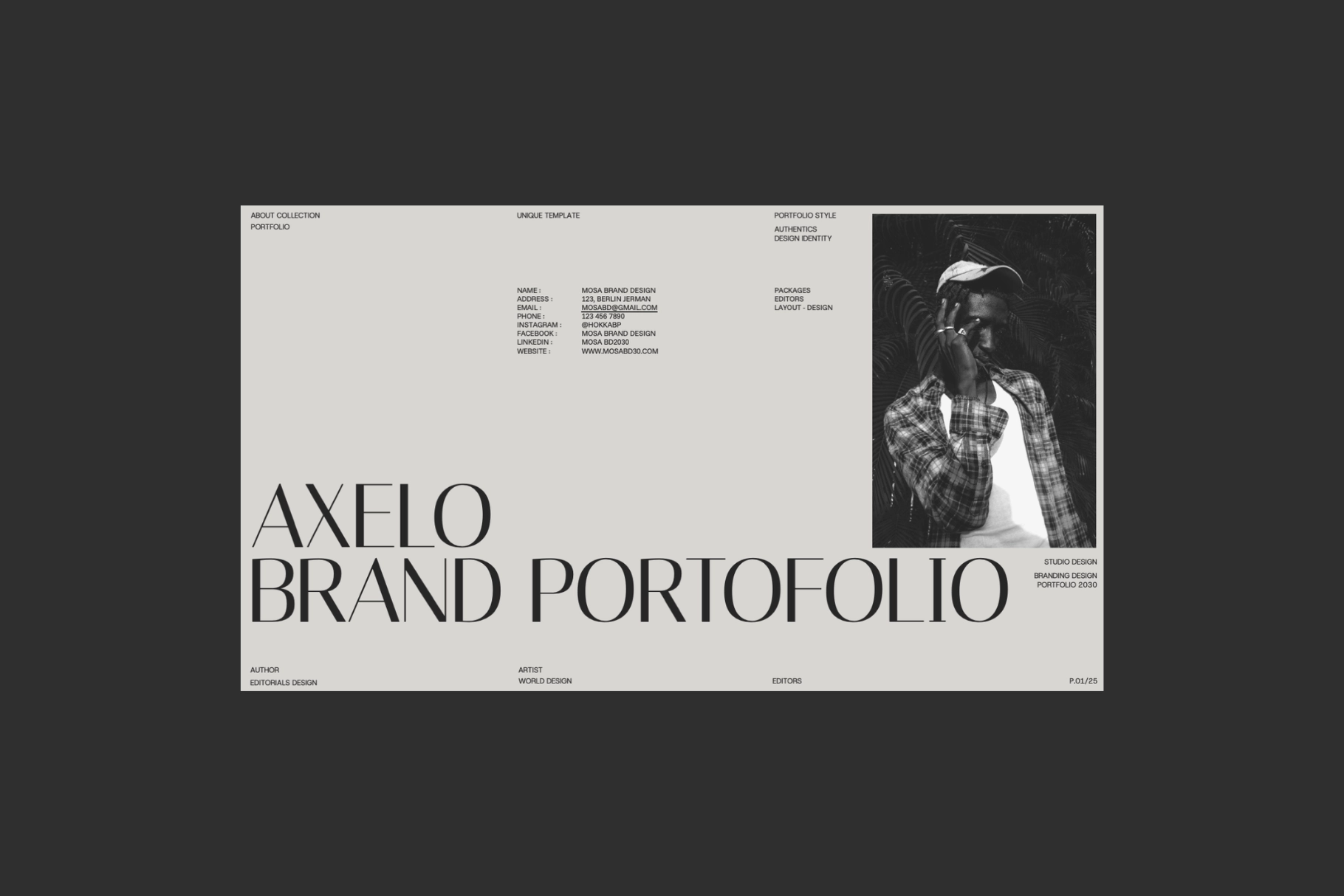 Axelo - Brand Portfolio Figma Template