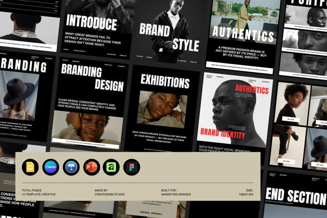 Fashion Brand Portfolio Instagram Template Bundle