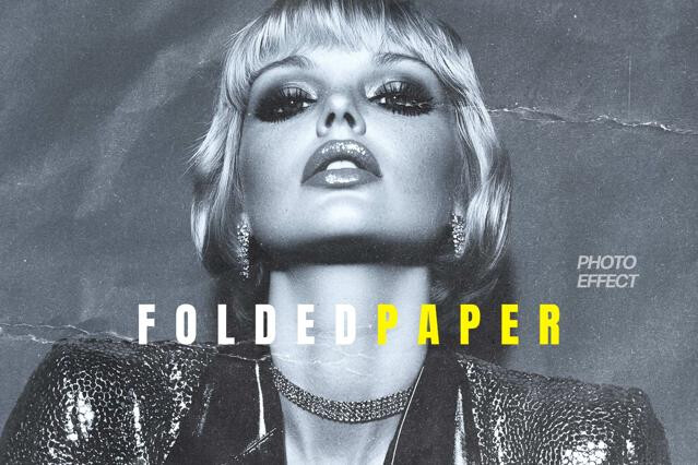 Folded Paper Overlay Effect