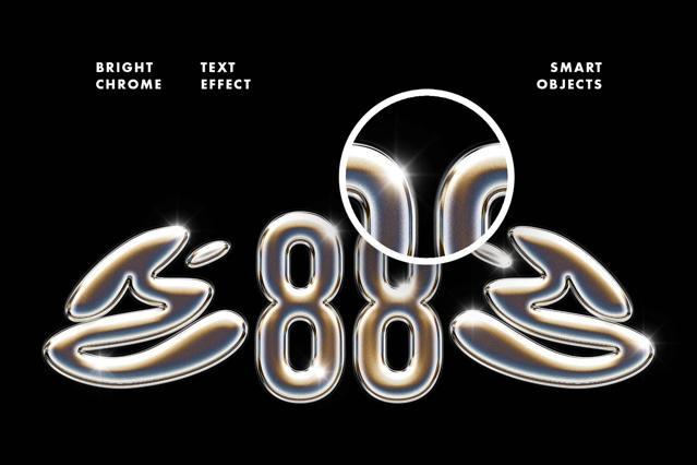 Y2K Liquid Chrome Mockup