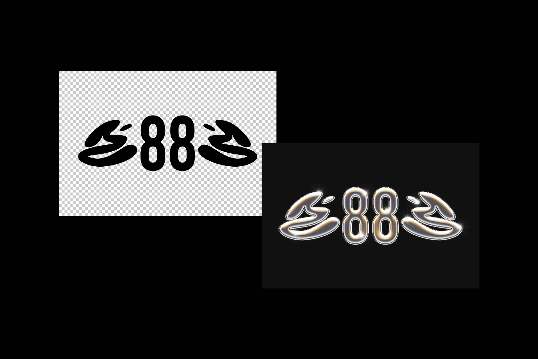 Y2K Liquid Chrome Mockup