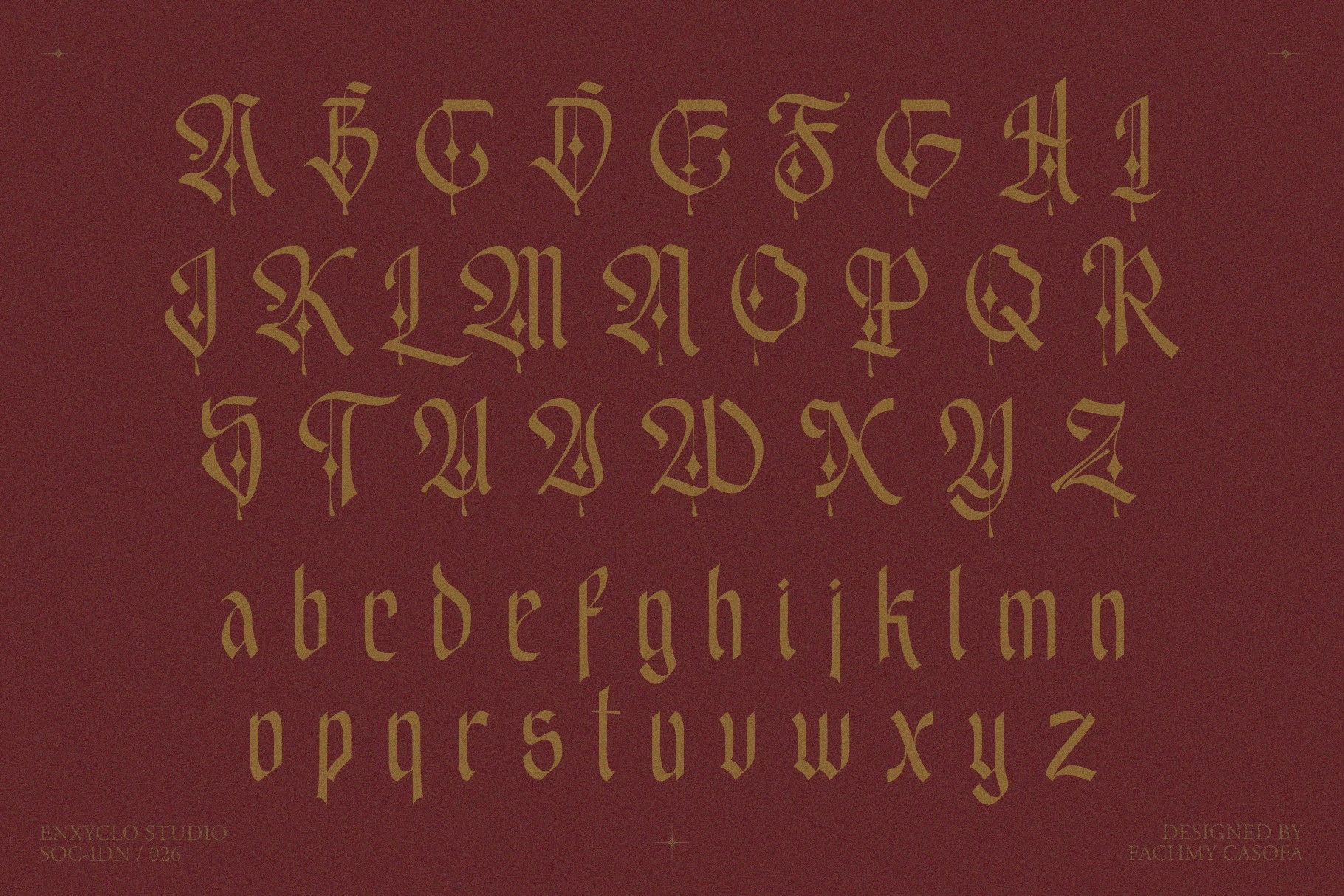 EMXAGE ALDSYB — Modern Medieval Blackletter Font