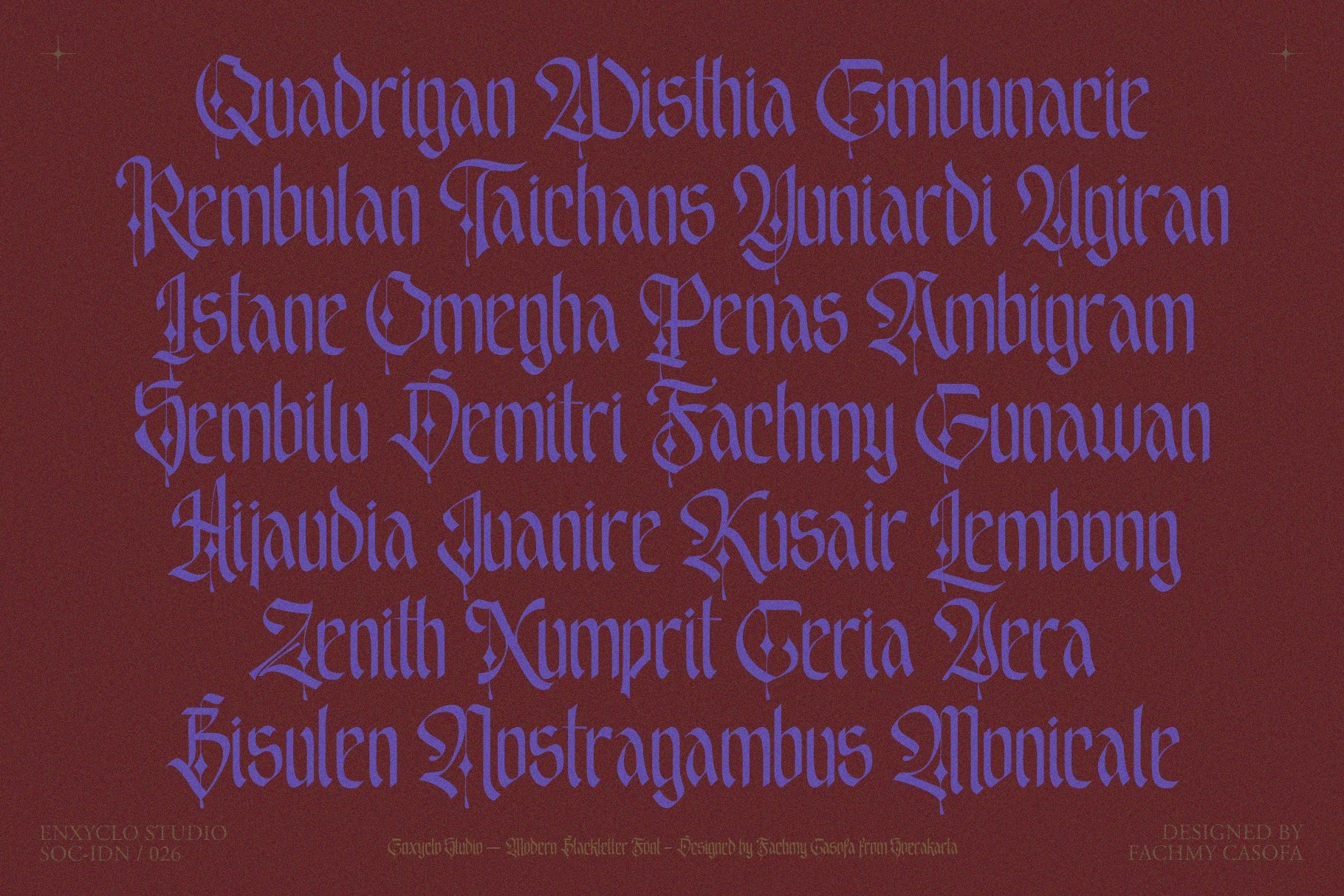 EMXAGE ALDSYB — Modern Medieval Blackletter Font