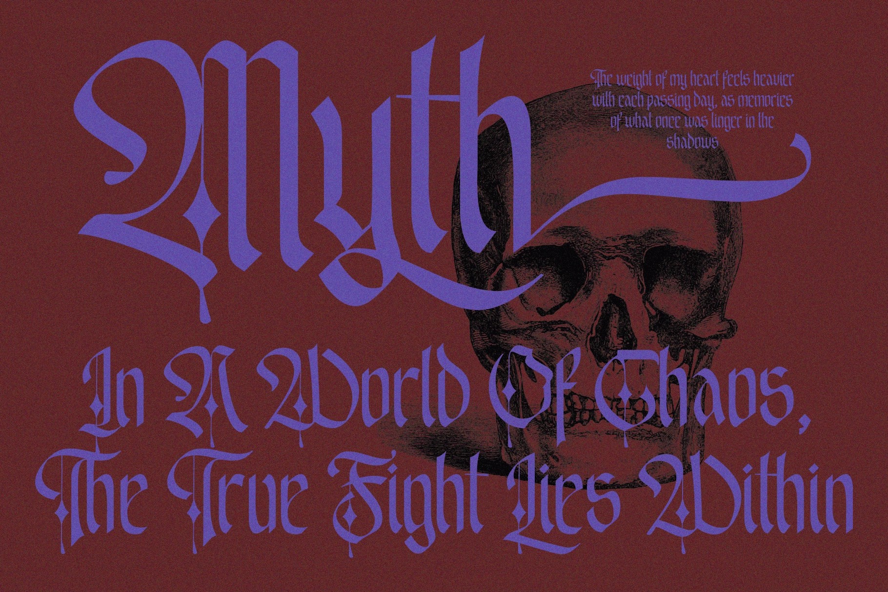 EMXAGE ALDSYB — Modern Medieval Blackletter Font