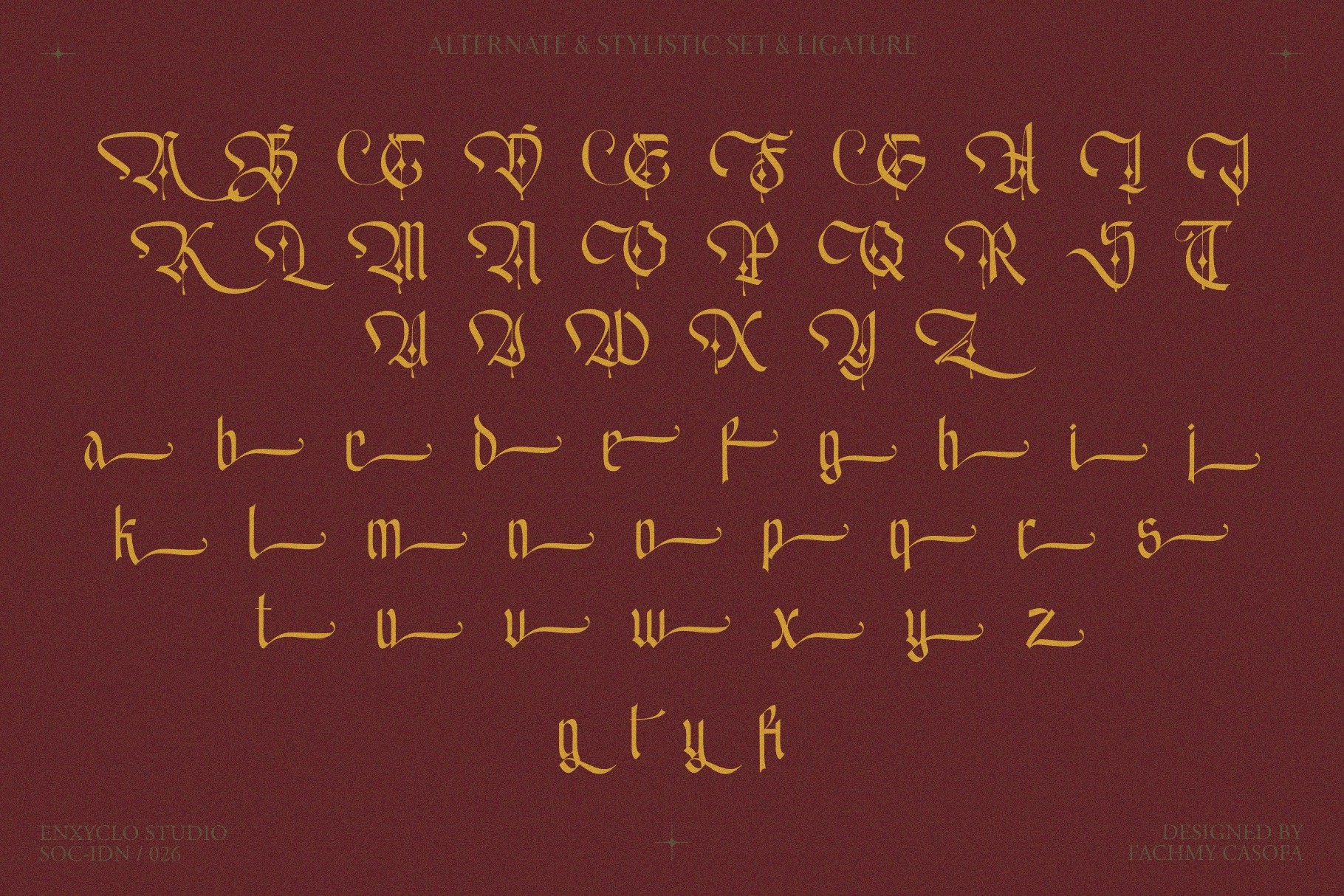 EMXAGE ALDSYB — Modern Medieval Blackletter Font