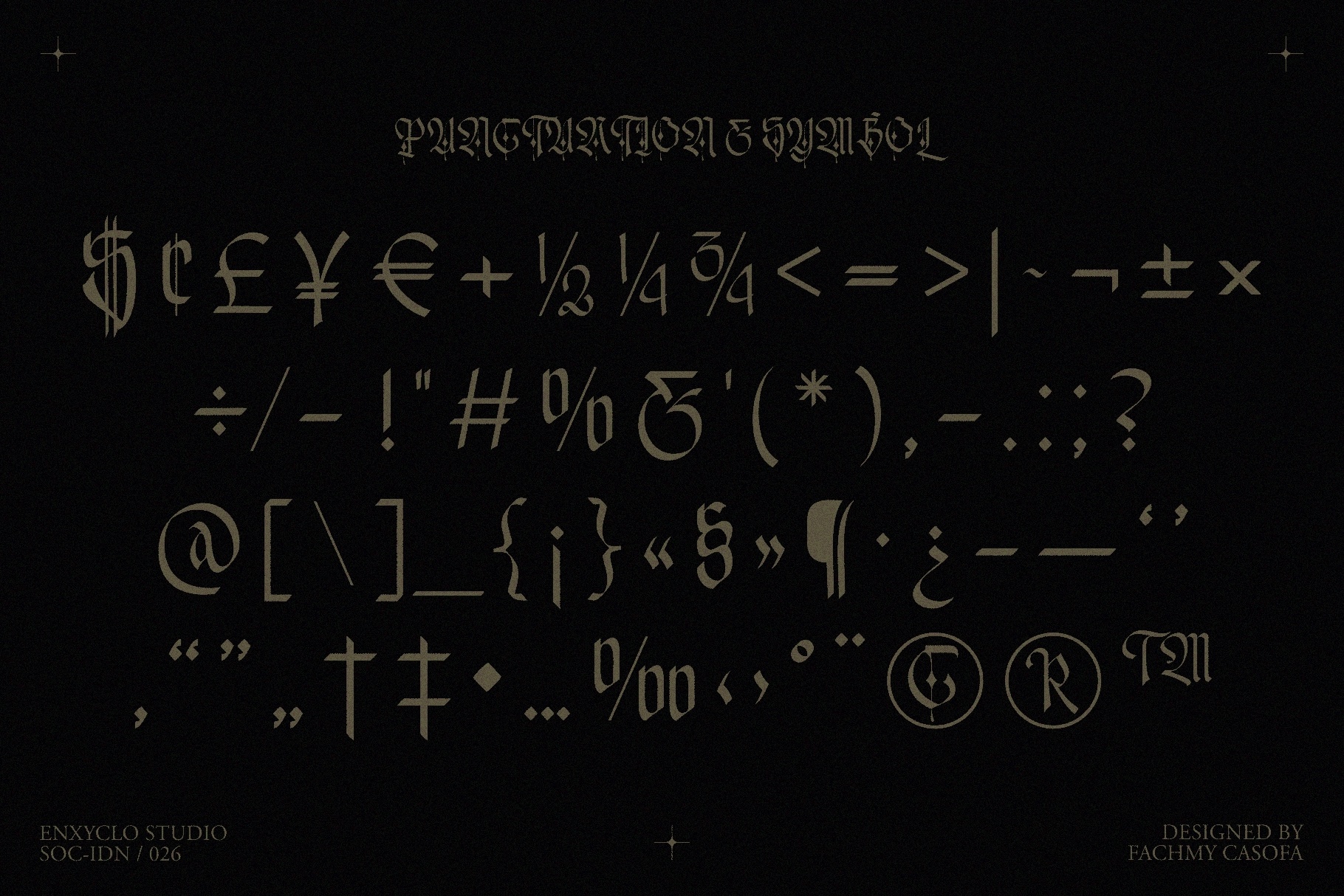 EMXAGE ALDSYB — Modern Medieval Blackletter Font