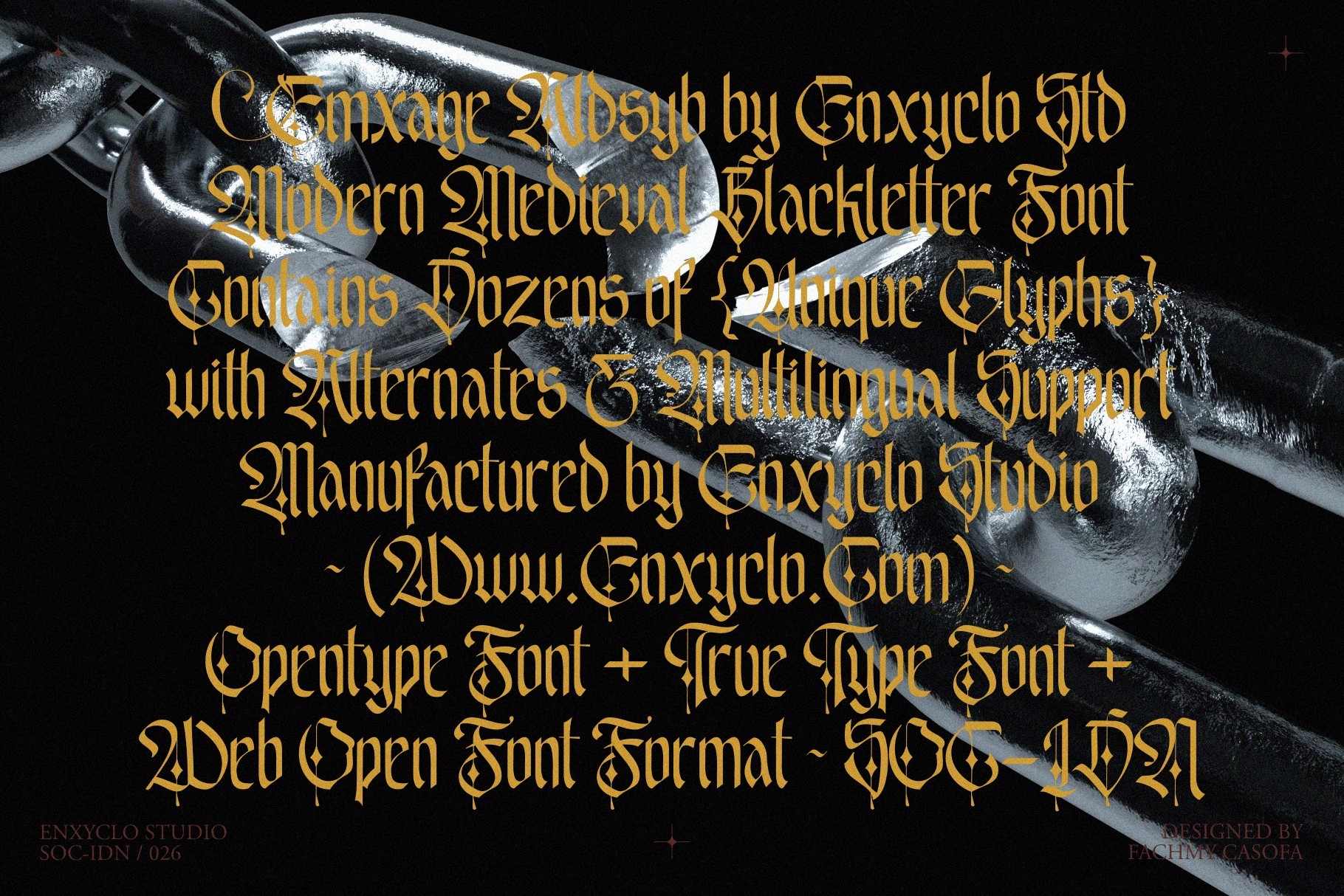 EMXAGE ALDSYB — Modern Medieval Blackletter Font