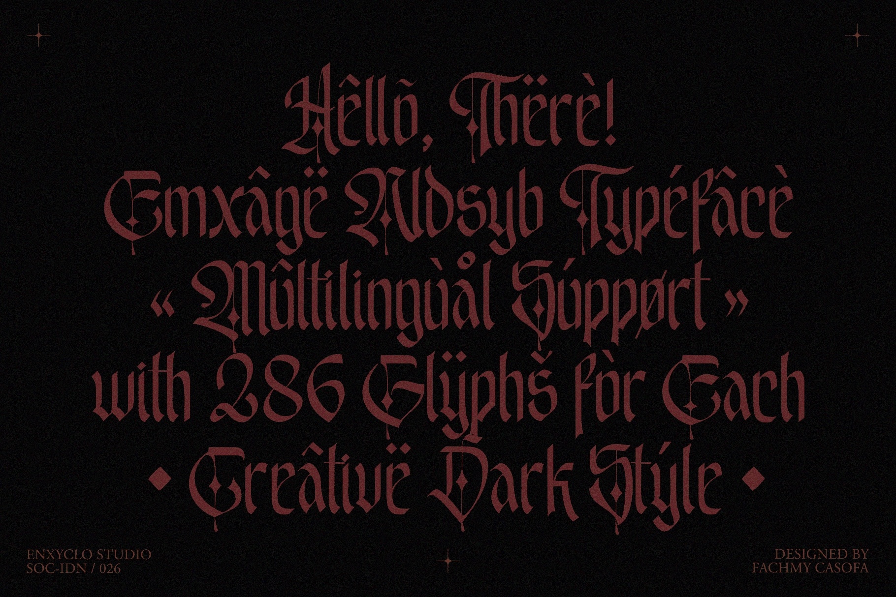 EMXAGE ALDSYB — Modern Medieval Blackletter Font
