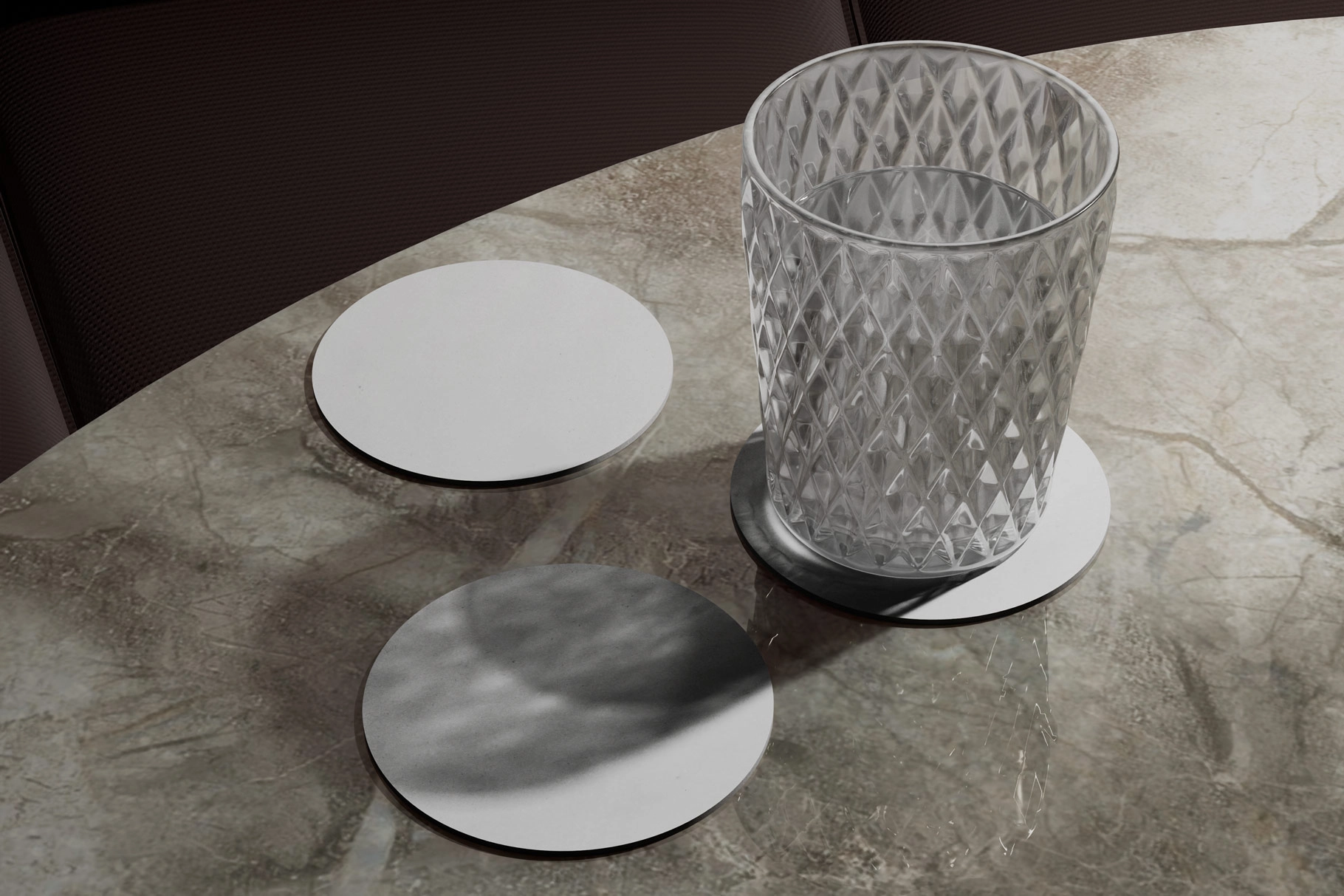 Round Drink Coaster Mockup