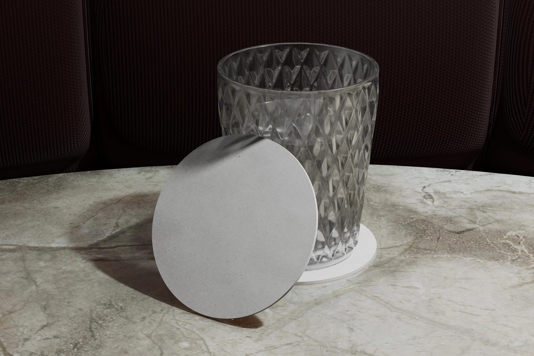 Round Drink Coaster Mockup