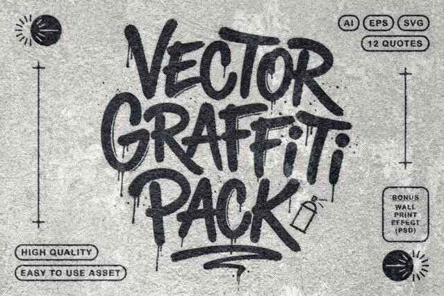 Graffiti Vector Pack + PSD Effect