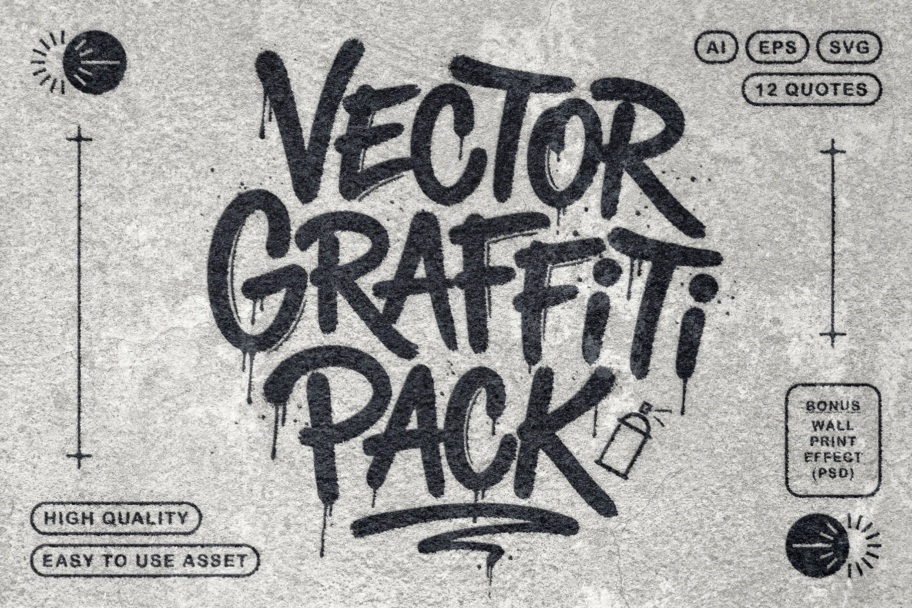 Graffiti Vector Pack + PSD Effect