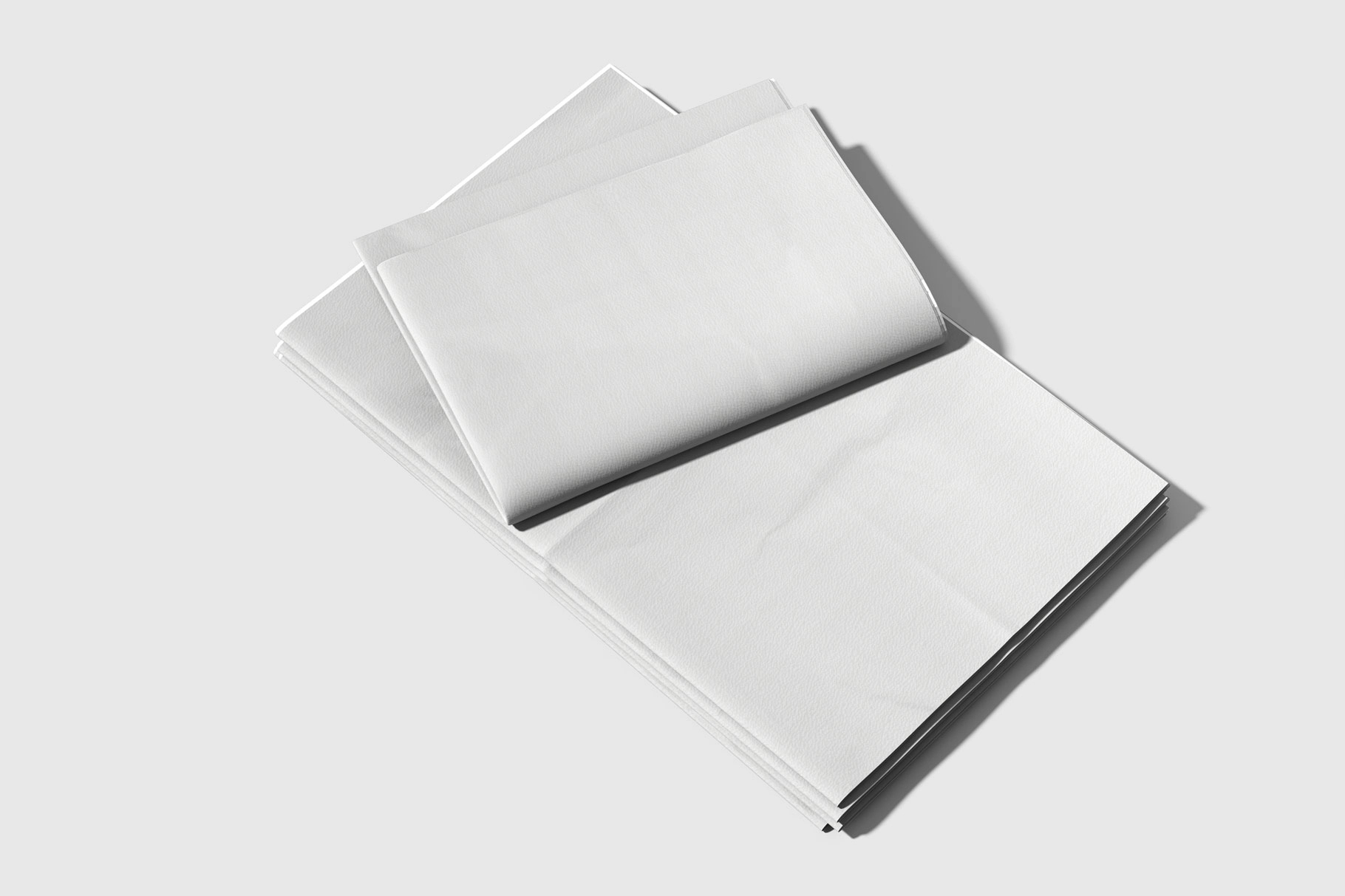Folded Pages Newspaper Mockup