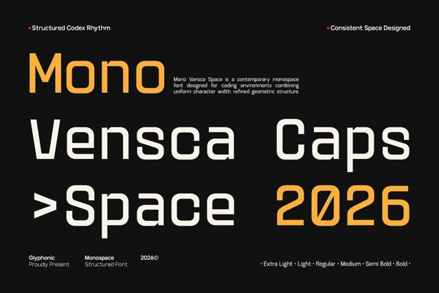 GC Vensca Mono - Modern Monospace Font