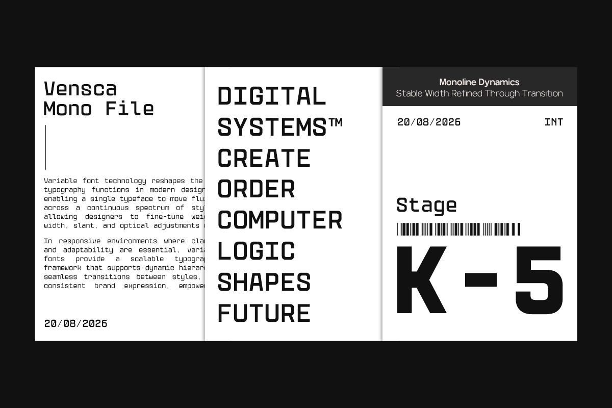 GC Vensca Mono - Modern Monospace Font