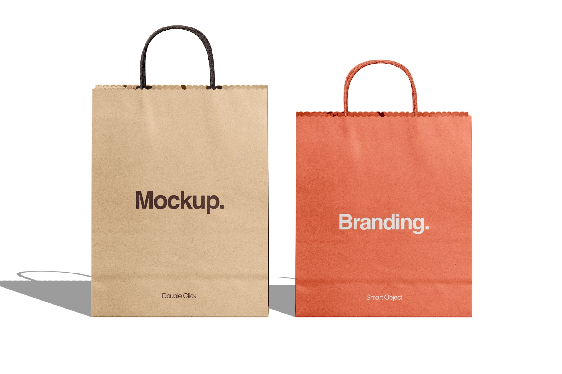 Kraft Paper Shopping Bag Mockup Bundle