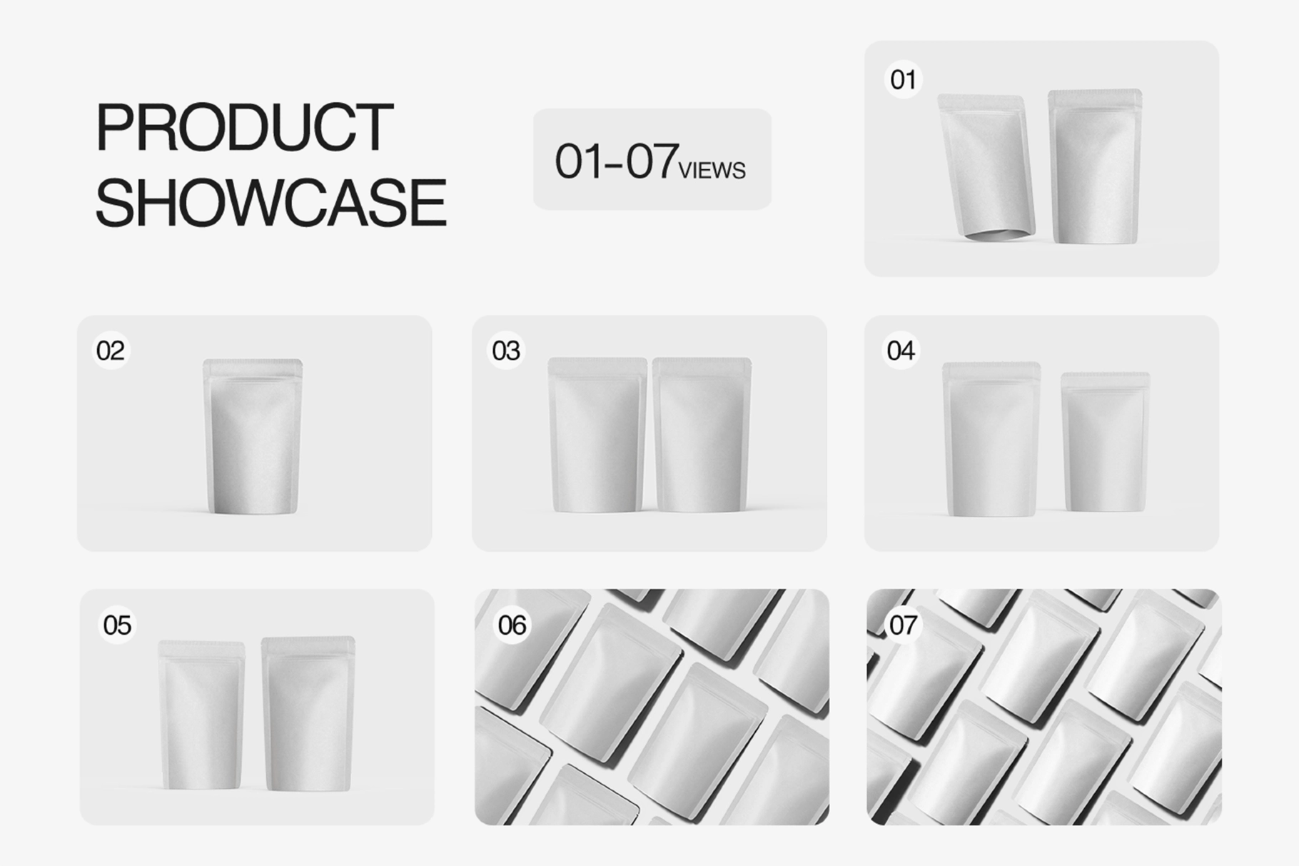 Kraft Paper Stand-Up Pouch Mockup Bundle