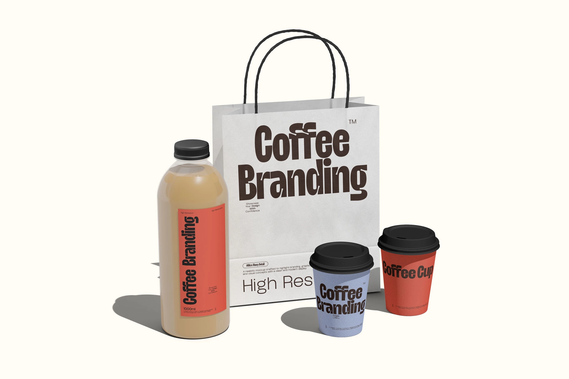 Takeaway Coffee Packaging Mockup Set