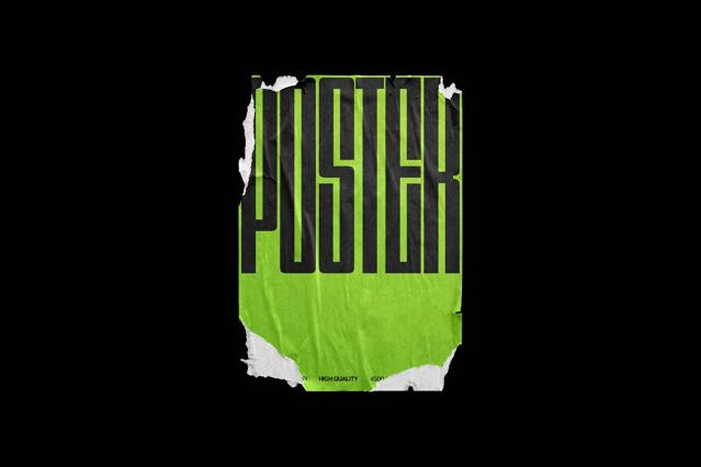 Torn Poster Mockup with Ripped Paper Edges