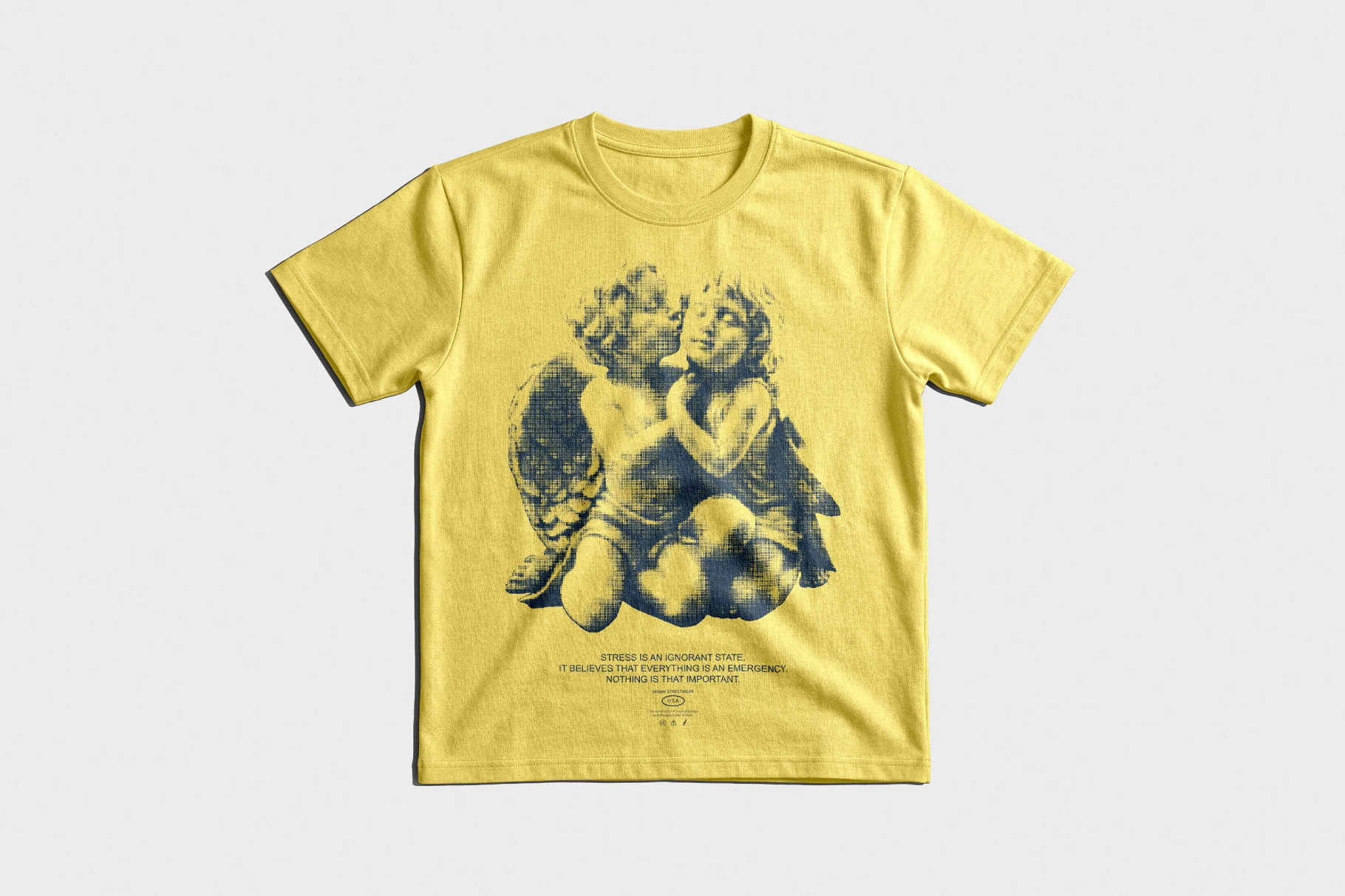 T-Shirt Mockup Front View with Center Print