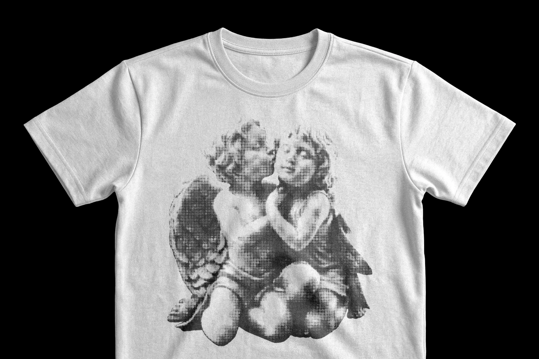 T-Shirt Mockup Front View with Center Print