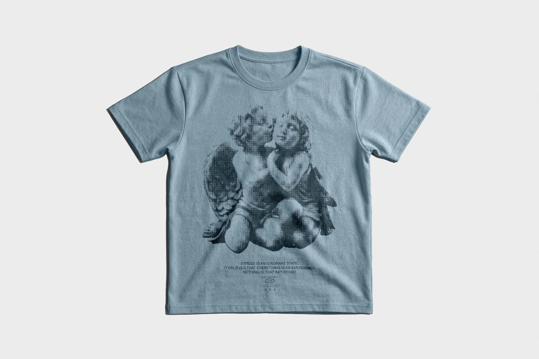 T-Shirt Mockup Front View with Center Print