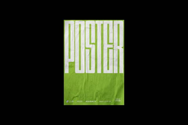Worn Paper Poster Mockup