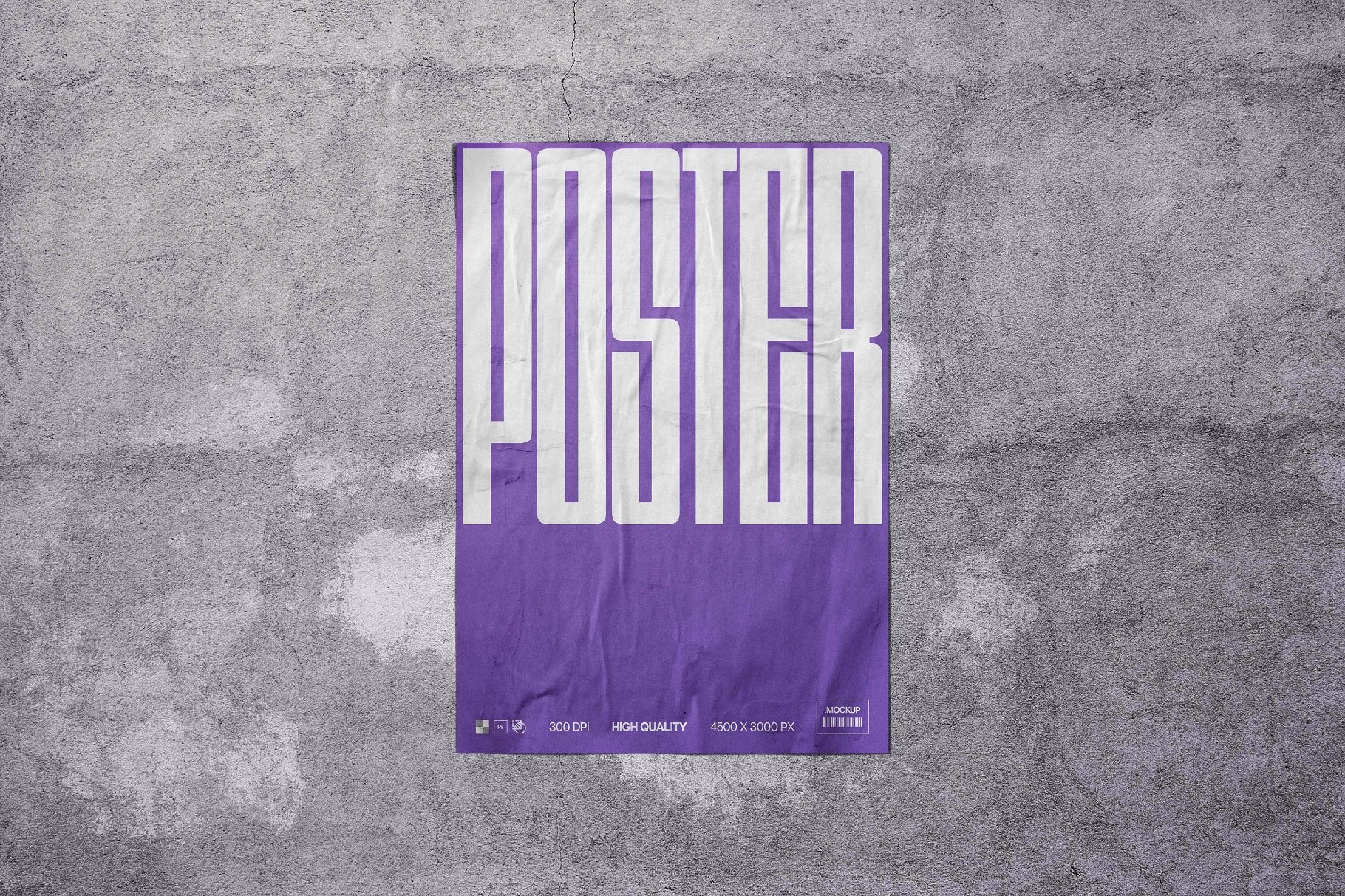 Worn Paper Poster Mockup