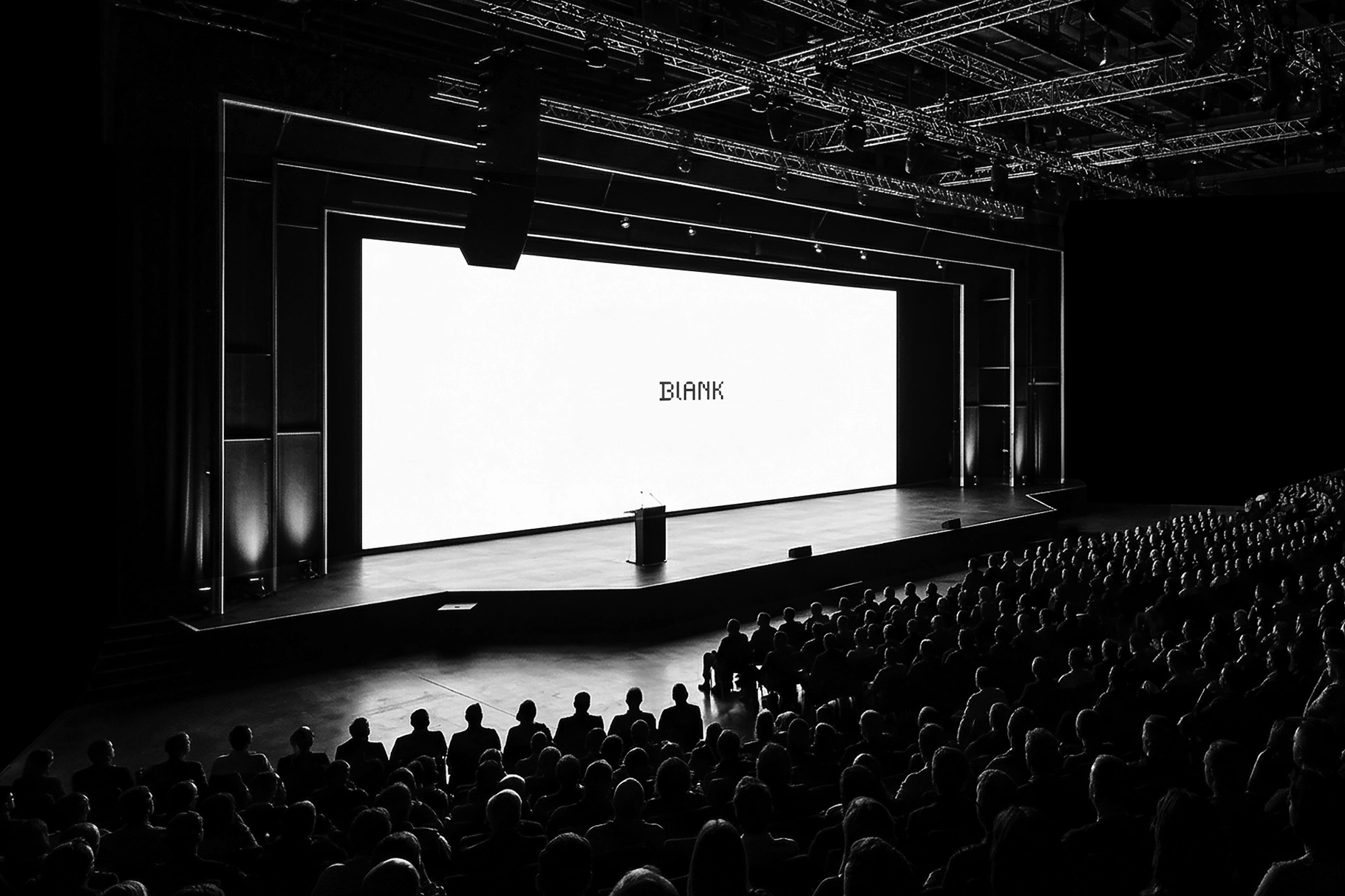 Conference Stage Screen Mockup